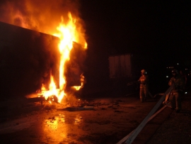 В Коми на федеральной трассе сгорел автофургон «MAN»