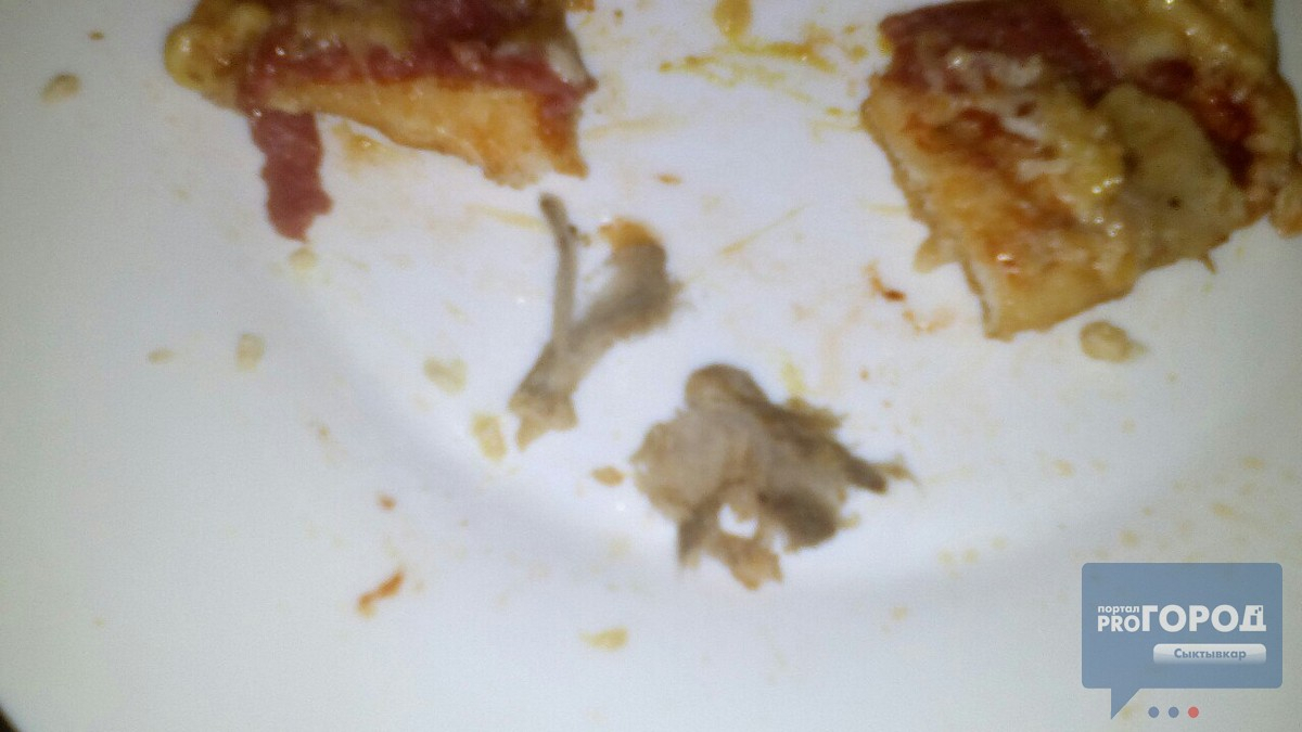 В Сыктывкарском кафе посетители нашли окурок в куске пиццы (фото)