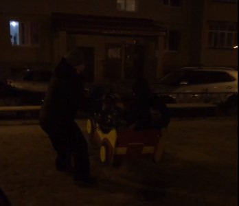 В Сыктывкаре на игровой площадке разъярённая женщина таскала детей за шиворот (видео)