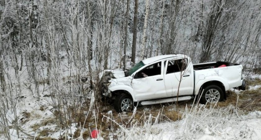 В аварии под Сыктывкаром пострадал водитель Тойоты