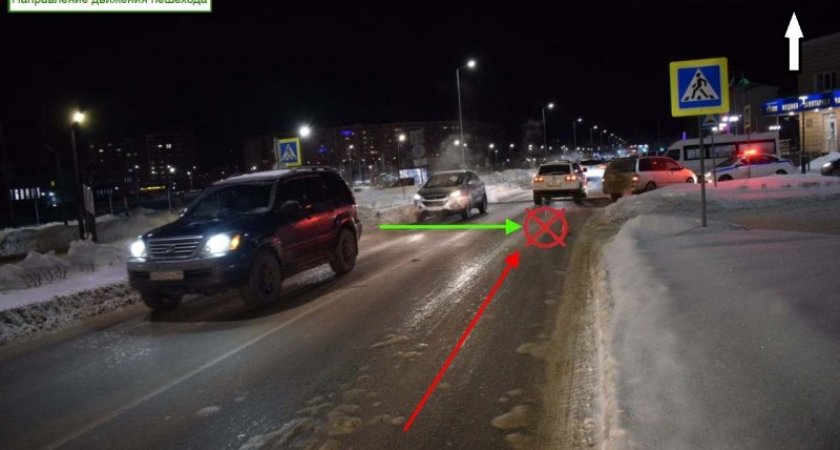 В Коми на пешеходном переходе от буксировочного троса пострадала женщина