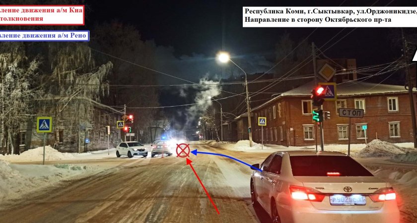 В Сыктывкаре столкнулись две иномарки: есть пострадавшие