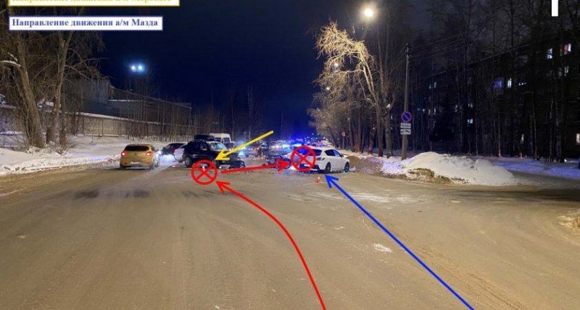 Пьяный водитель без прав спровоцировал массовое ДТП в Сыктывкаре