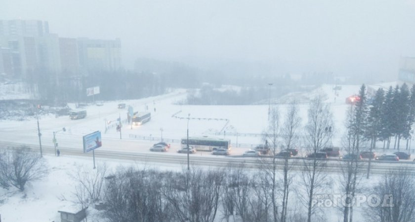 Метель и мощный снегопад: в двух районах Коми объявлено штормовое предупреждение