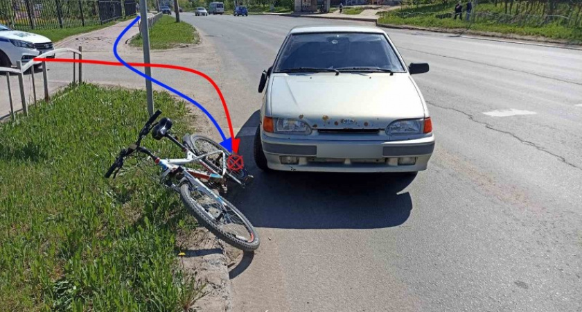 В Сыктывкаре водитель ВАЗа сбил велосипедиста