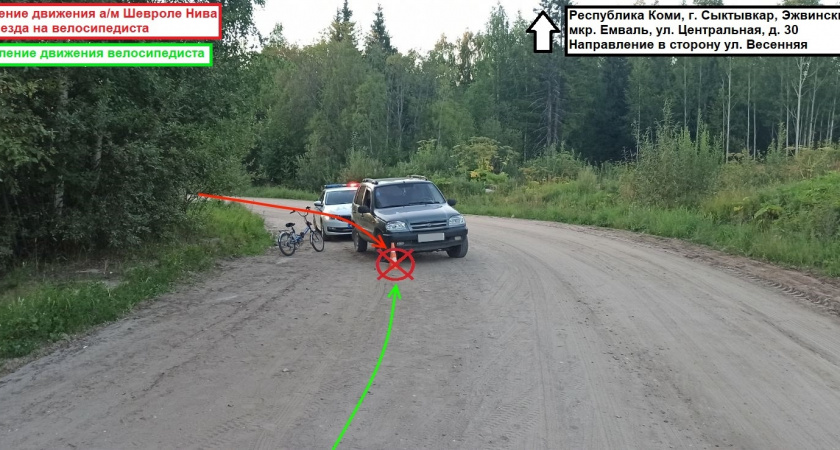 В Сыктывкаре восьмилетний велосипедист попал под колеса "Нивы"