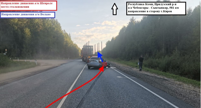 В Коми обгон закончился для иномарки аварией 
