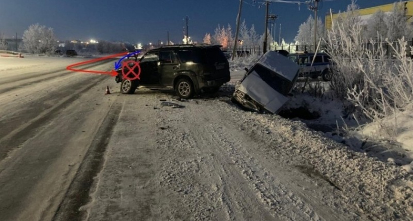 В Усинске водитель Derways отправил "семерку" на обочину