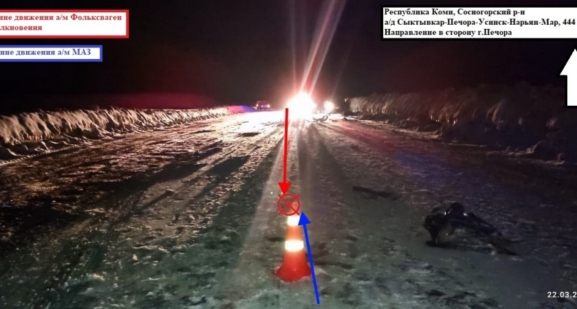 В Сосногорске водитель сел за руль в нетрезвом виде и спровоцировал смертельное ДТП 