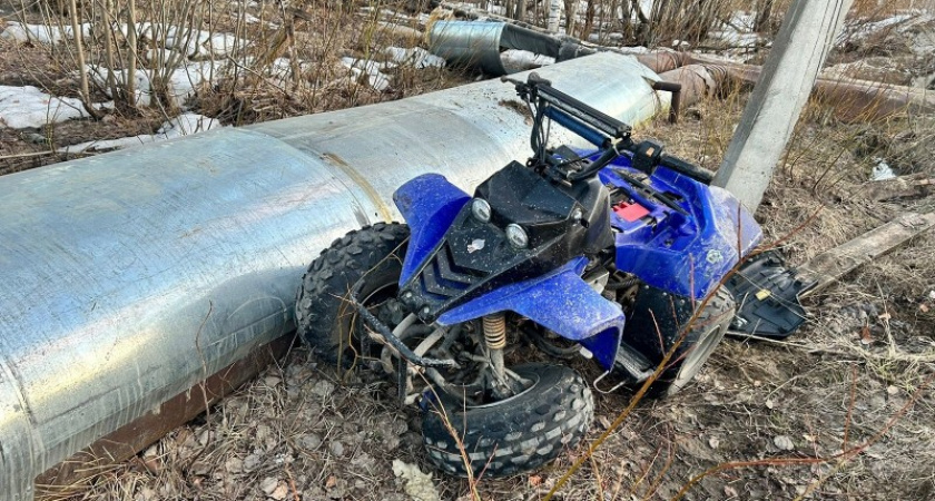 В Сосногорске двое детей опрокинулись на квадроцикле