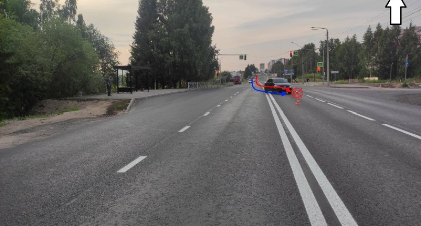 В Сыктывкаре мотоциклист выехал на "встречку" и попал в аварию