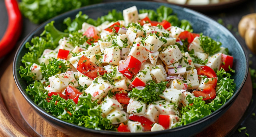 Не просто салат, а неописуемый кайф: нарезаем крабовые палочки и смешиваем с сыром — целая гора вкусноты готова