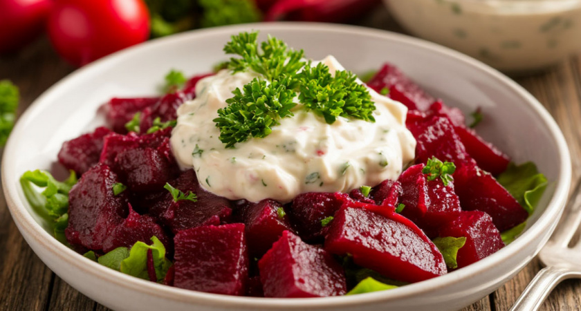 Вкусный салат со свеклой: домашних от него за уши не оттащить — простой и быстрый рецепт