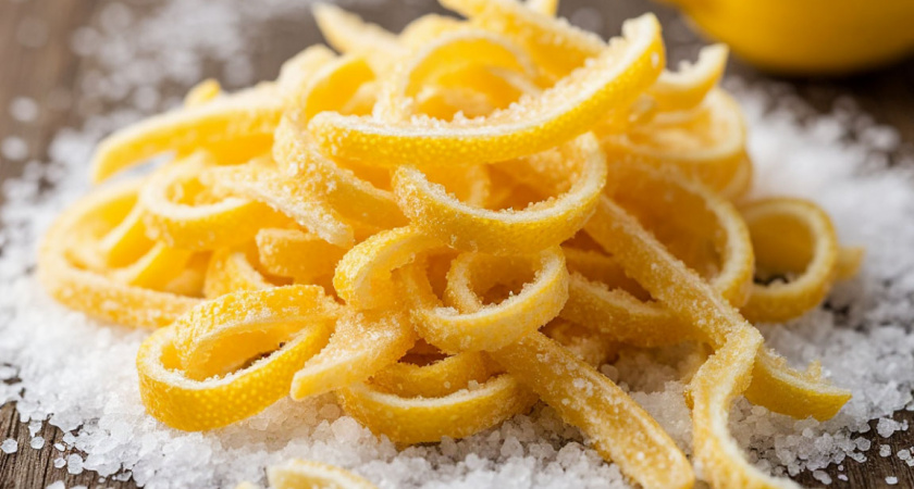 Беру лимонные корки и кладу в соль — весь апрель не нарадуюсь этой хитрости: гениальный лайфхак для мудрых хозяек