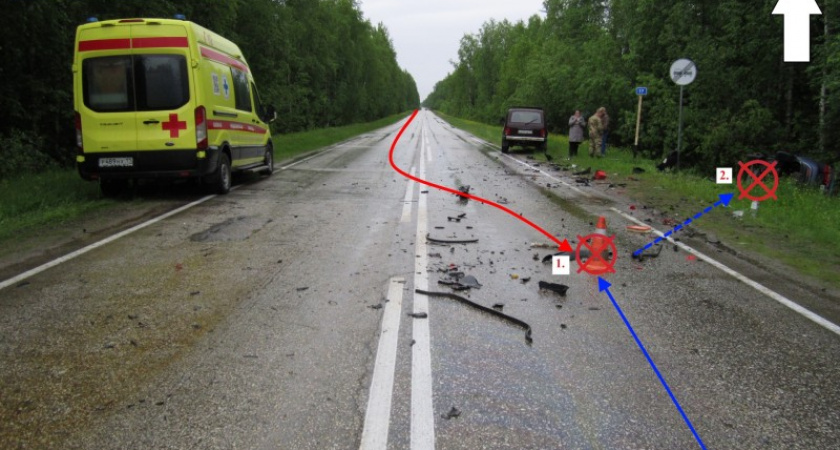 В Коми "Рено" отправил в кювет "Киа" с 6-летней пассажиркой