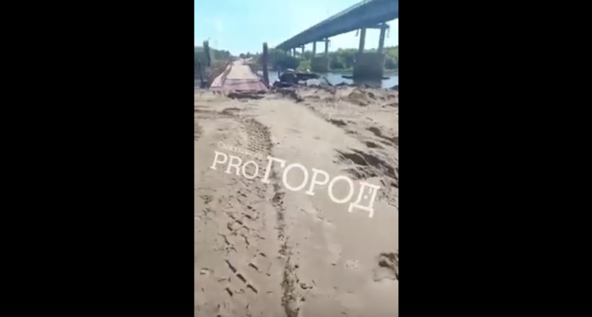 В Сыктывкаре обильные ливни смыли готовящуюся к запуску параллельную Краснозатонскому мосту объездную дорогу