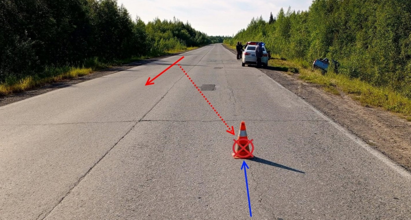 В Коми колесо грузовика вылетело на встречную полосу и повредило Mitsubishi