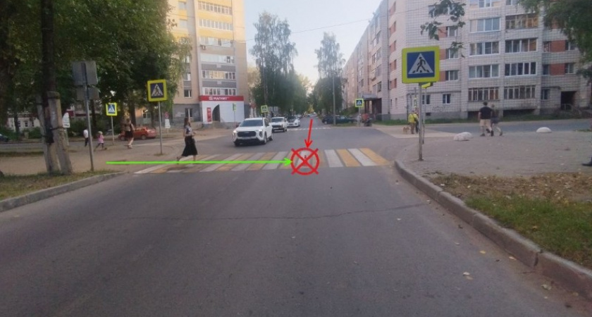 В Сыктывкаре водитель “Лады” сбил пешехода на переходе