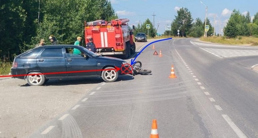 В Коми четверо детей попали в ДТП на одном питбайке
