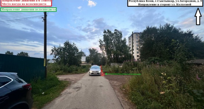 В Сыктывкаре иномарка сбила 6-летнего велосипедиста