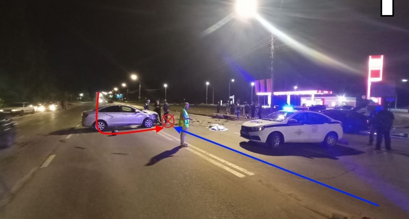 Трагедия на Октябрьском проспекте в Сыктывкаре: мотоциклист погиб в столкновении с Lada Vesta