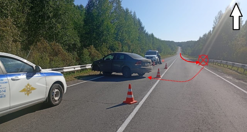 В Коми маленький ребенок пострадал во время столкновения Volkswagen с ограждением