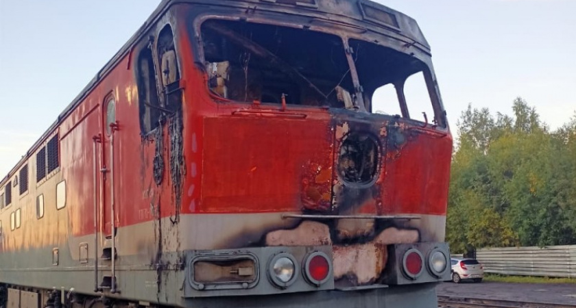 В Сыктывкаре подожгли тепловоз