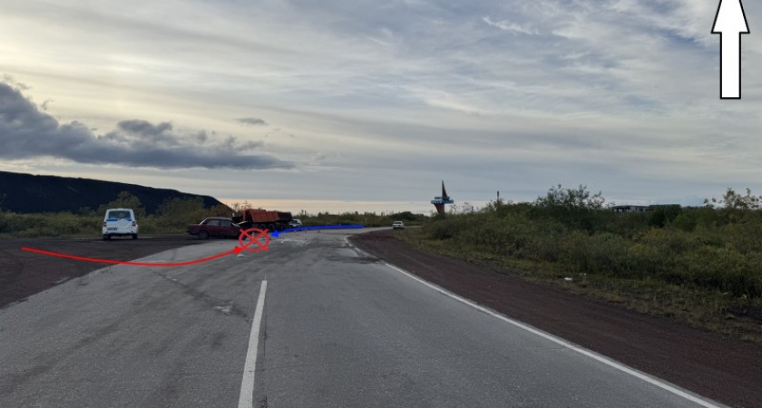 В Коми водитель КамАЗа не пропустил на повороте "семерку"