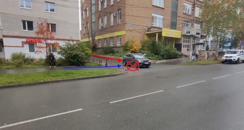 Сыктывкарка без прав отправила самокатчика в больницу с ушибом плеча