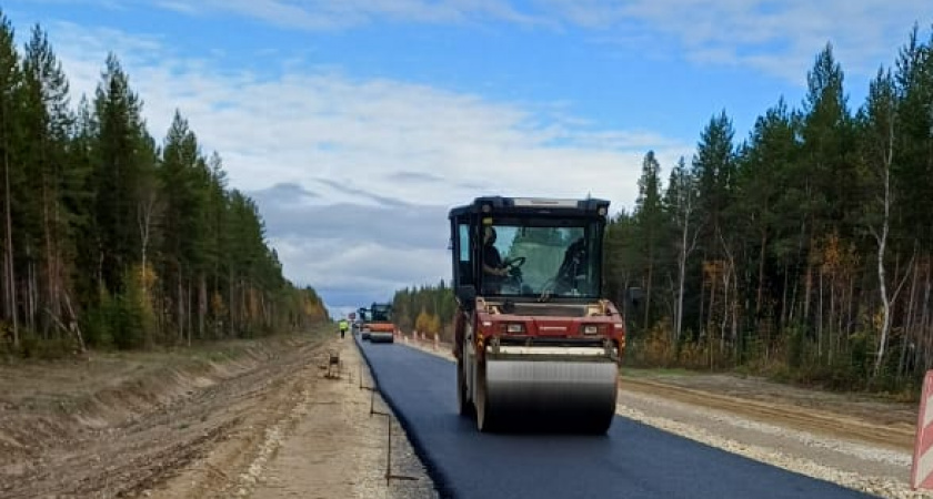 В Коми продолжается ремонт трассы Кожва-Чишкино