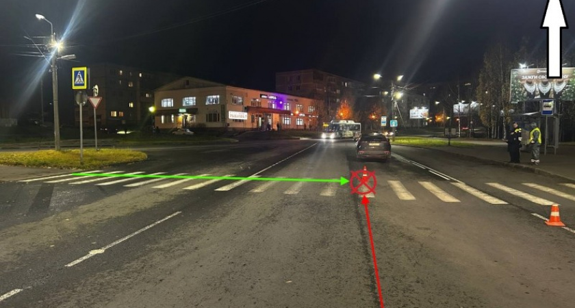 В Сыктывкаре женщина за рулем иномарки сбила 12-летнего ребенка прямо на пешеходном переходе