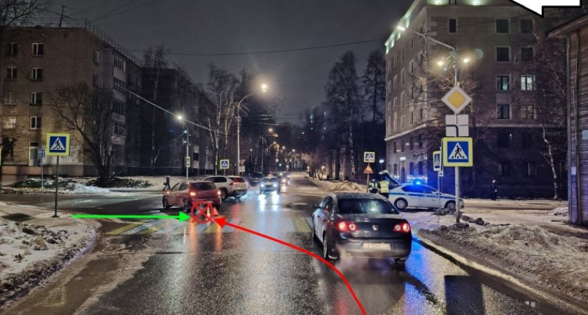 В Сыктывкаре на "зебре" иномарка сбила 11-летнего мальчика 