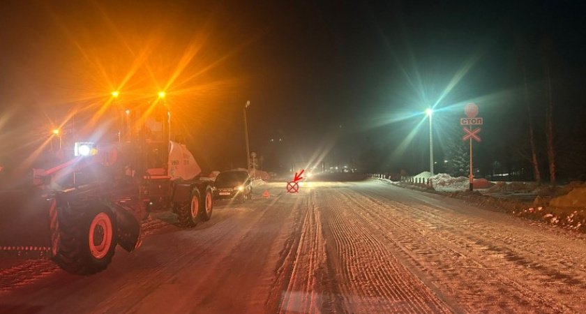 В Коми трактор попал в ДТП на железнодорожном переезде