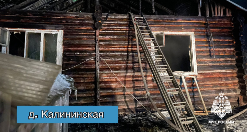 Два человека погибли на пожаре в жилом доме в Коми