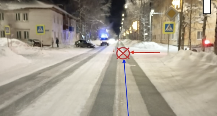 В Коми Lada и Volkswagen не поделили дорогу 