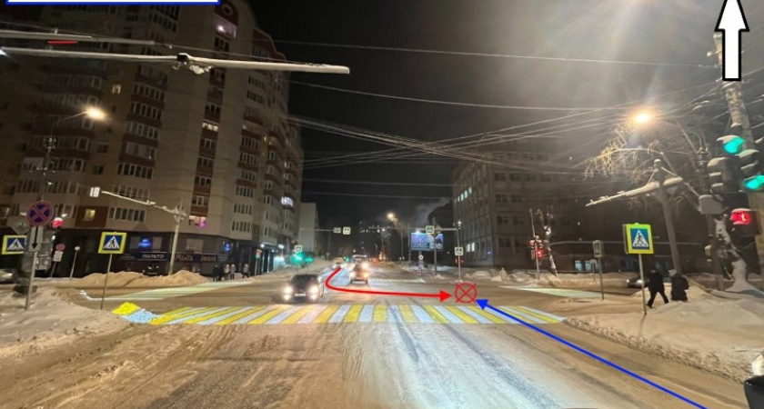 В Сыктывкаре в аварию попали две иномарки 