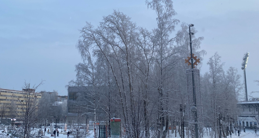 28 декабря в центре Коми усиливаются морозы