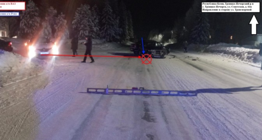 В Коми в аварии с иномаркой и "Ладой" пострадали три человека 