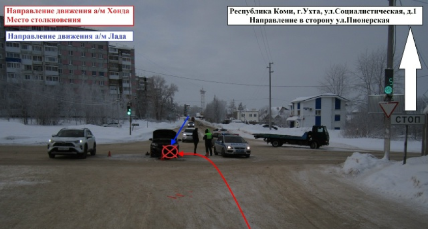 В Коми пожилой водитель попал в больницу в канун Нового года