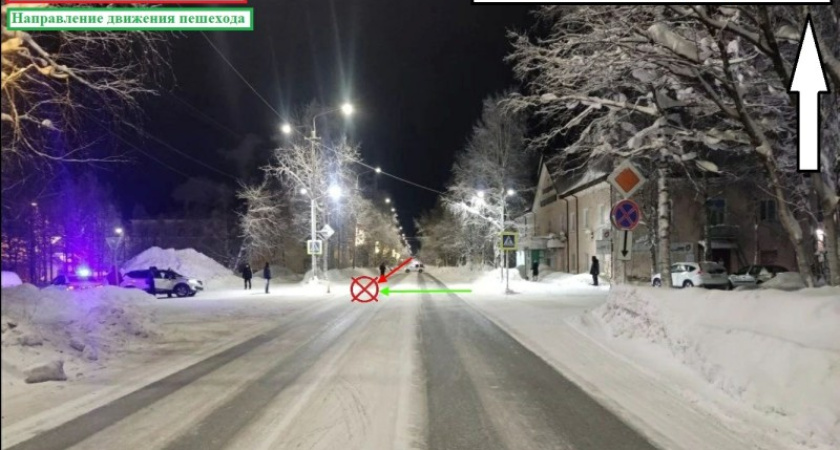 В Коми начинающий водитель за рулём Audi наехал на мужчину в зоне “зебры”