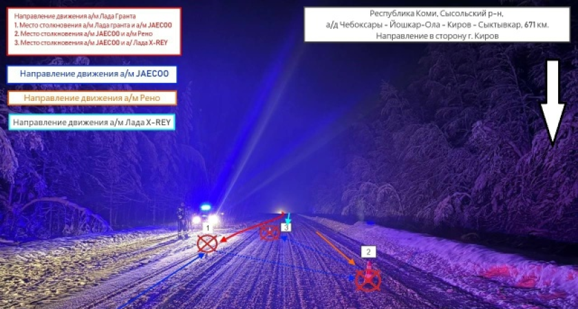 В Коми обгон закончился травмами для пяти человек