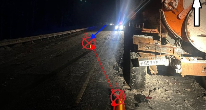 В Коми иномарка выехала на "встречку" и угодила под фуру 