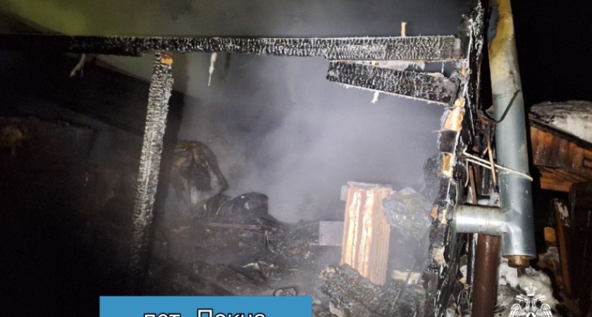 В Коми вспыхнул частный дом из-за печки 