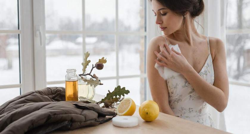 Никакого запаха и следов от пота, даже в зимой в пуховике. Подруга с юга показала, как сделать этот чудо-лосьон