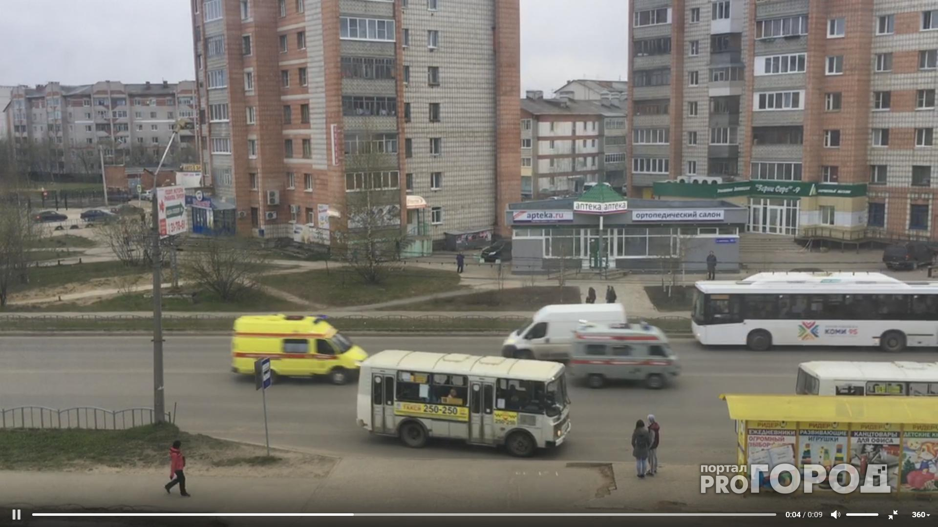 Жителей Сыктывкара напугало множество машин скорой помощи на улице Морозова (видео)