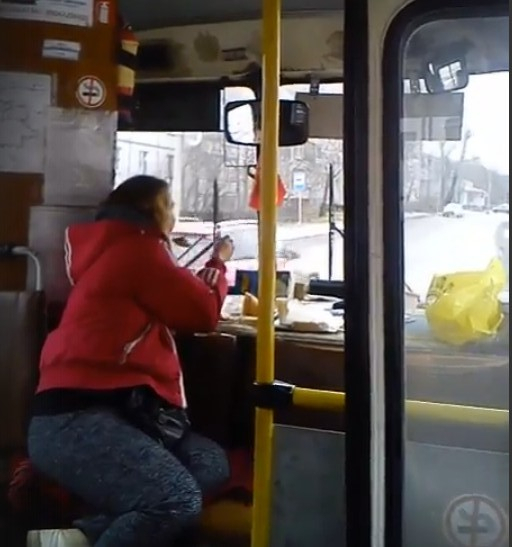 Сыктывкарцы обругали кондуктора автобуса, которая завтракала на их глазах (видео)