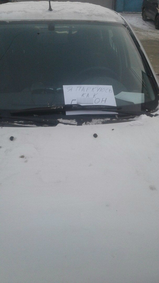 Сыктывкарец написал неожиданное и вызывающее признание прямо на своем авто (фото)