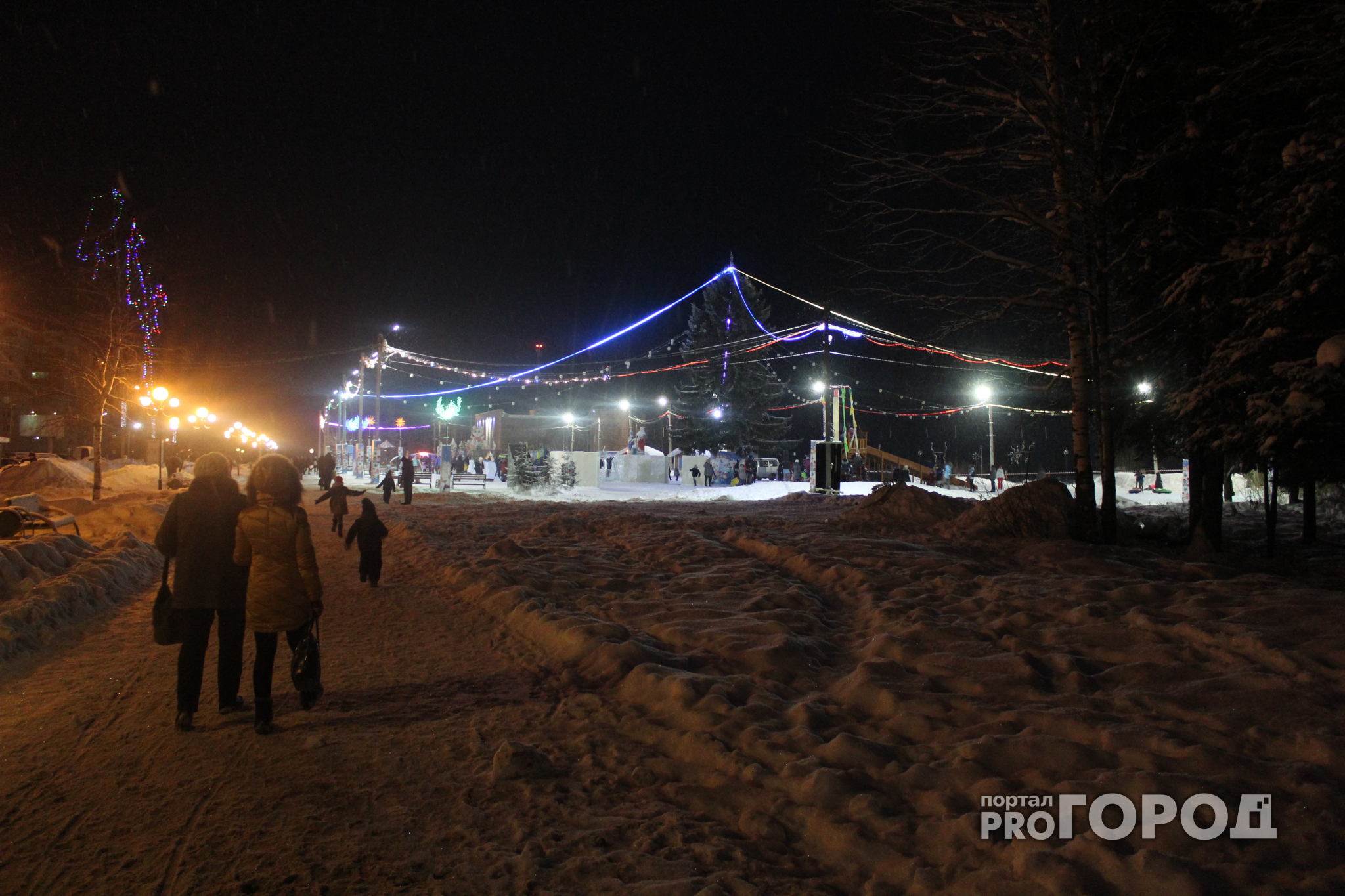 Открытие главной новогодней ёлки Эжвы завершилось праздничным салютом (фото)