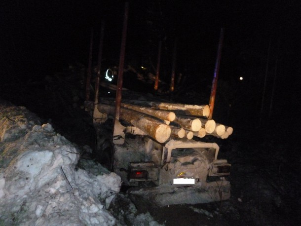 В Коми на скользкой дороге произошла жесткая авария с участием двух лесовозов