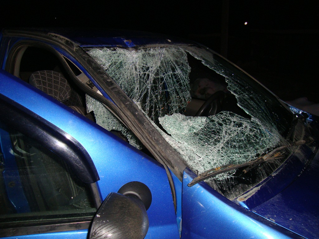 В Сыктывкаре пешеход насквозь пробил головой лобовое стекло автомобиля (фото)